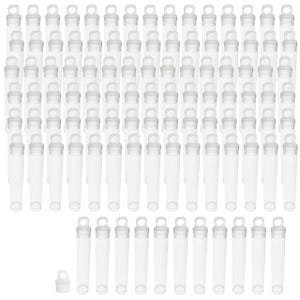 The Beadsmith Clear Plastic Tubes - 3-Inch-Long Round Tubes, 9/16 Inches in Diameter - Friction Hanging Caps - Bag of 100