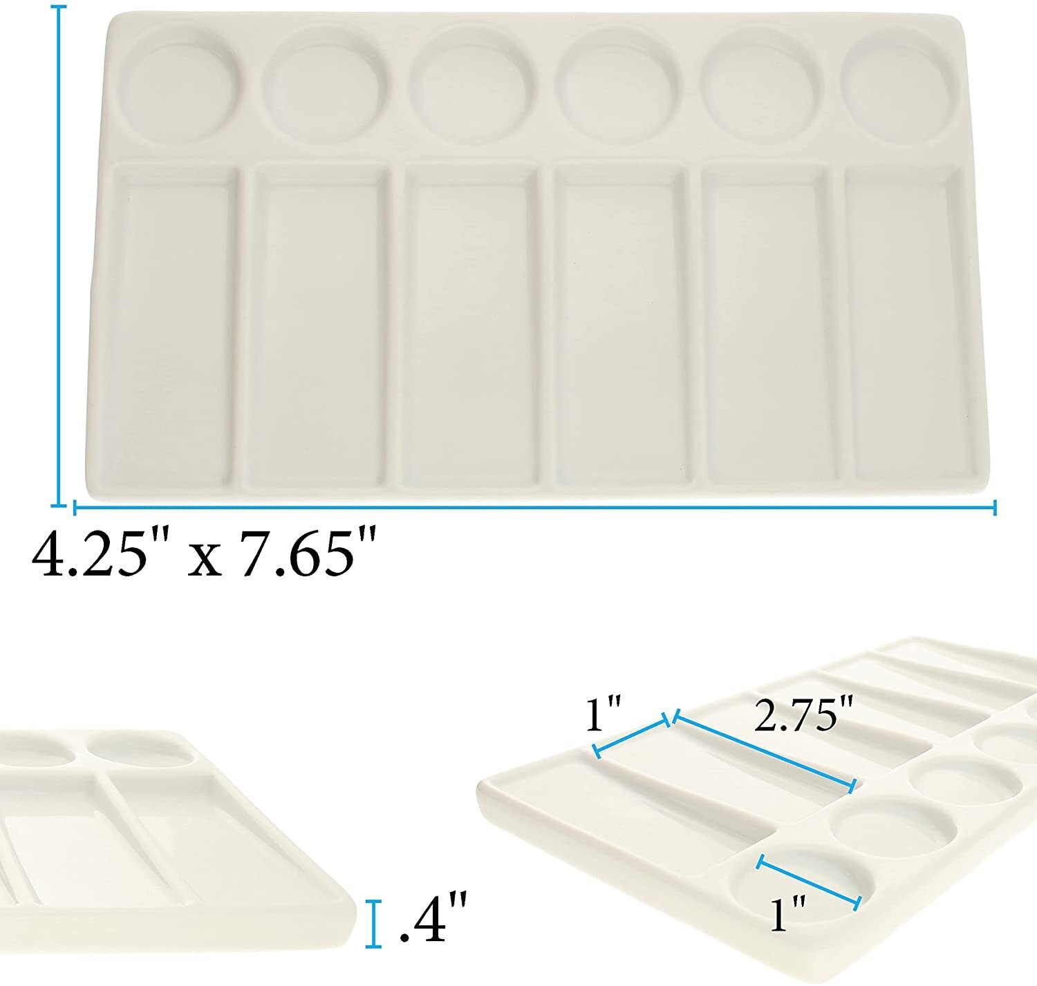 Keramik-Mischpalette Von The Beadsmith – 14 Fächer Zum Sortieren Von Perlen, Farben Oder Gewürzen