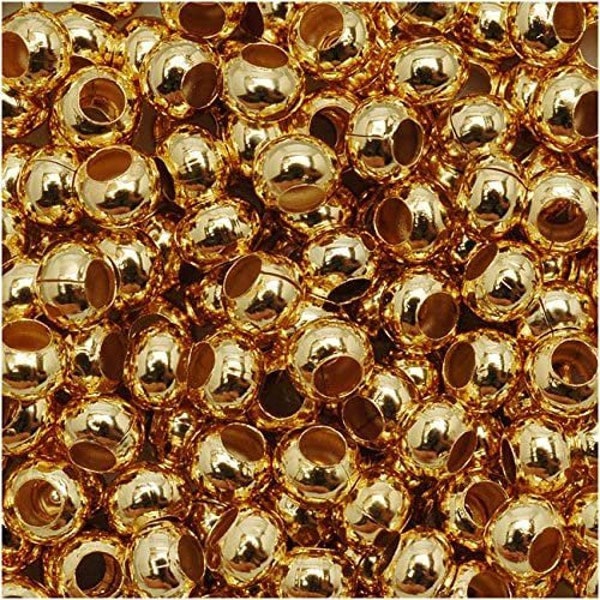 Minor Details Genuine Metal Seed Beads 6/0 24Kt Gold Plated 30 Grams