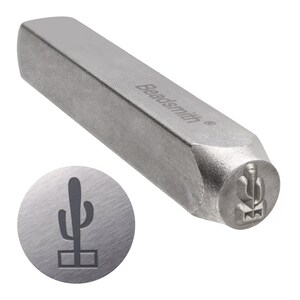 The Beadsmith Steel Design Stamps - Jewelry Stamping Tools, Cactus Design, 2.25 Inches w/ 6 mm Base