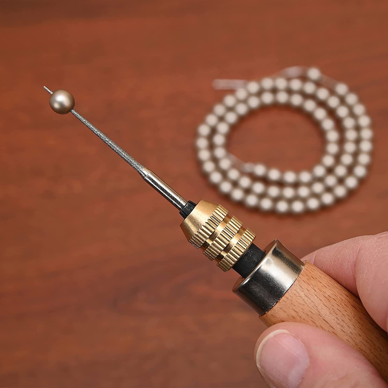 Cordless Bead Reamer Set w/Three Tips Jewelry Making Beading Enlarging Tool