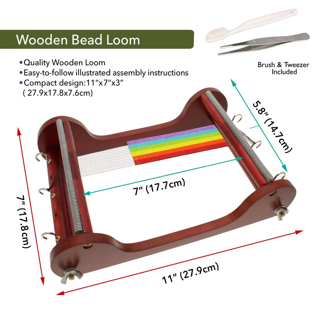 The Beadsmith Wooden Bead Loom, 11 X 7 X 3, Includes Assembly