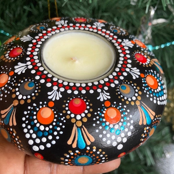 Dot Mandala Tea light Candle holder