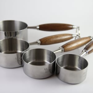 Hand Made Wood Measuring Cup Set - Black Walnut