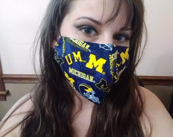 University of Michigan TM2020 Face Masks with Sewn-in CO2 pocket
