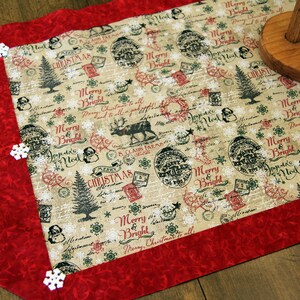 Christmas Classic Table Runner; Centerpiece Runner; Place Mats