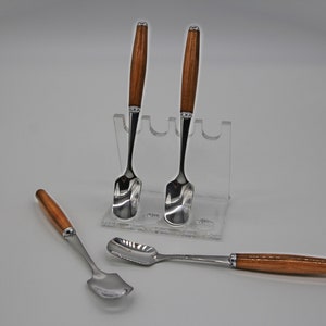 Handgemaakte houten dessertlepels