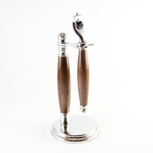 Wood Fusion Razor Handle and Stand