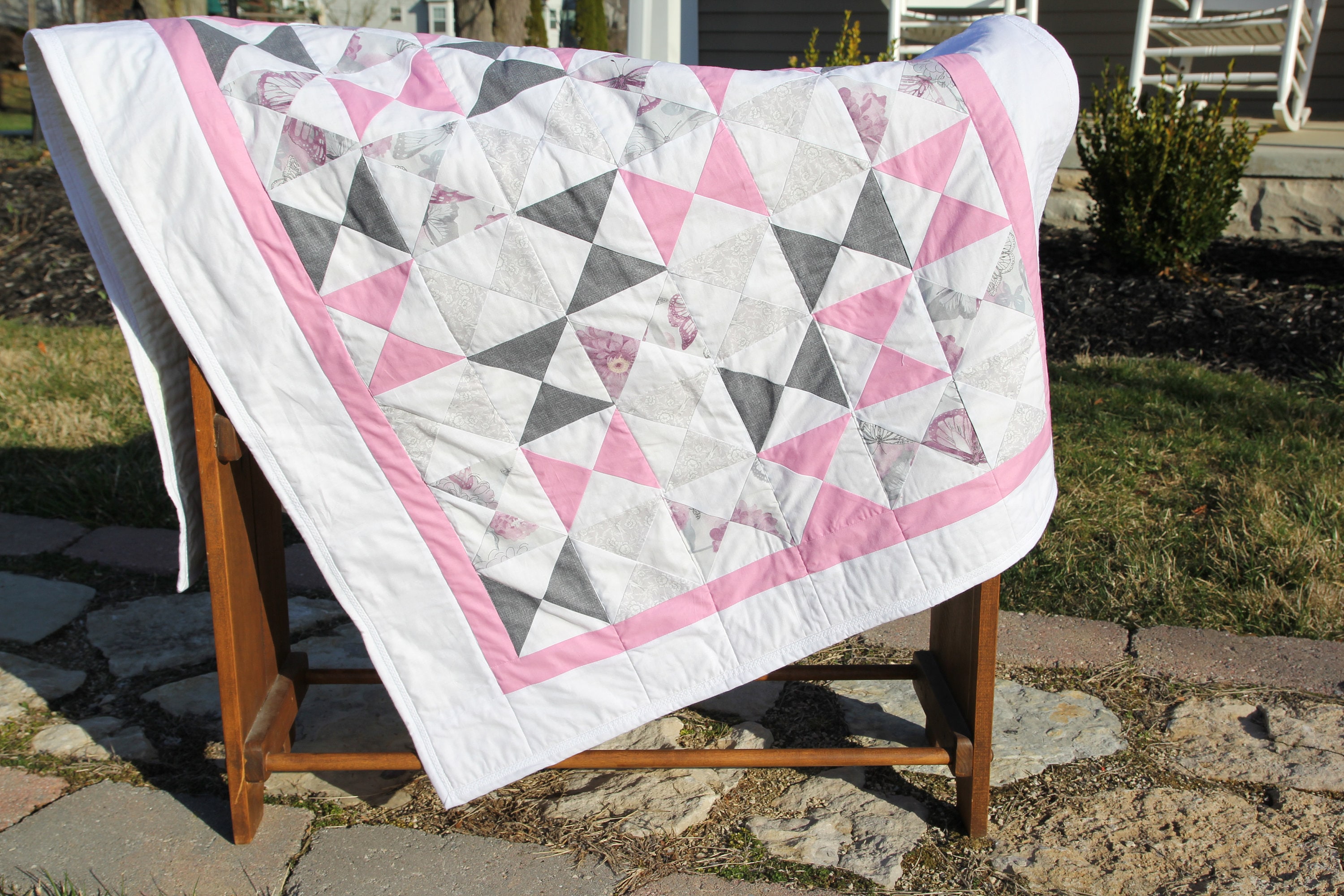 Hand stitched Amish blankets