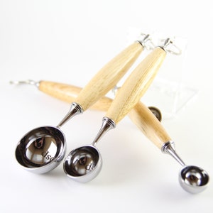 Hand Made Wood Measuring Spoons Set - Hickory