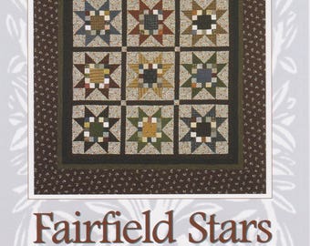 Fairfield Stars, Touchwood Quilt Design, Quilt and Table Runner Pattern