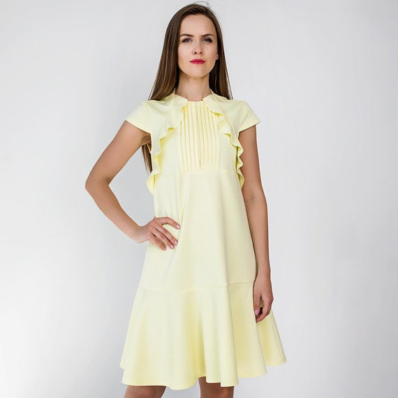pale yellow summer dress