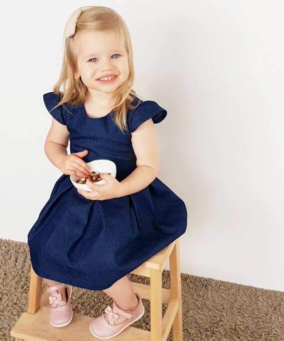 baby girl navy occasion dress