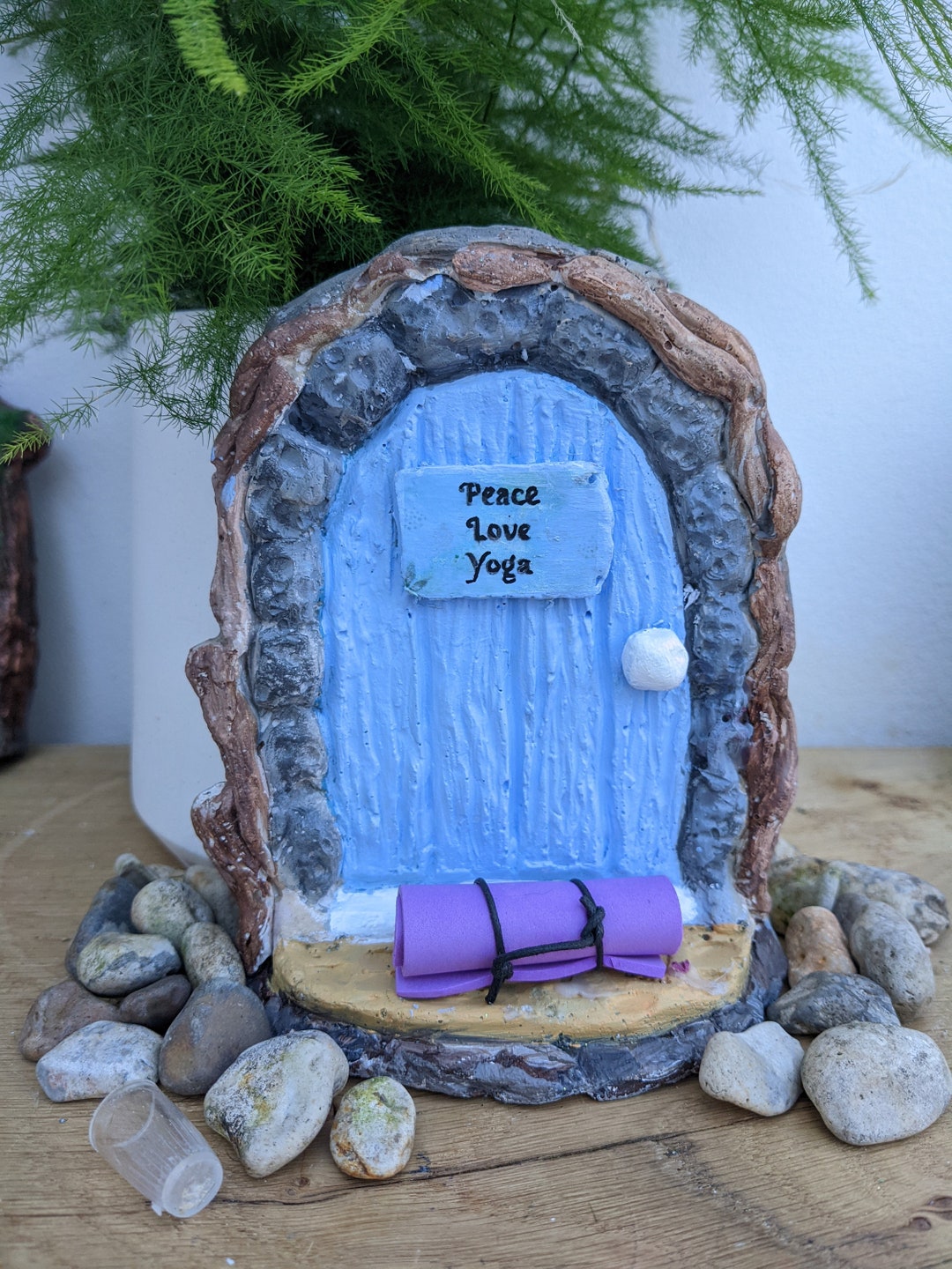 Blue Fairy Door Fantasy Door Personalised Fairy Door Etsy