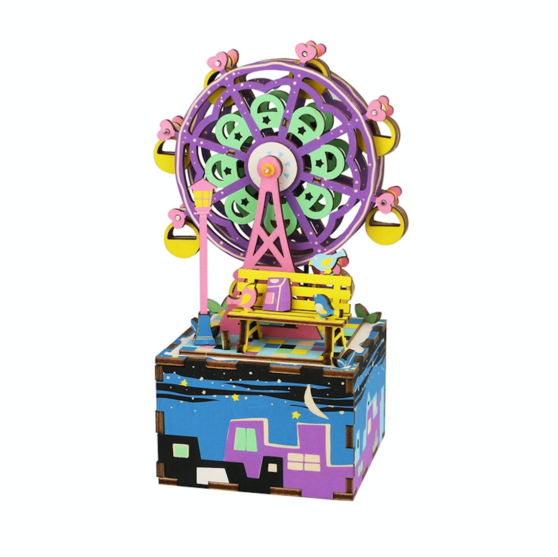 DIY Music Box ferris Wheel Hand Crank Music Box Etsy