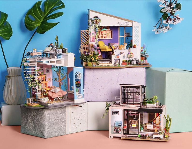 DIY Dollhouse Kit Miniature Dollhouse With Accessories and Etsy Australia