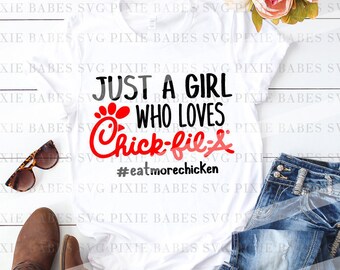 Chick Fil A SVG File Eat More Chicken svg Fast Food SVG | Etsy