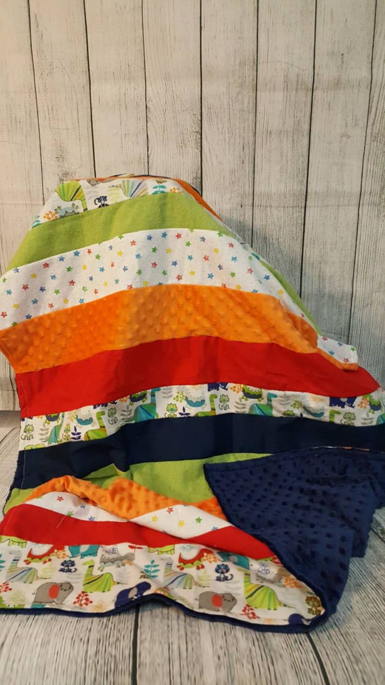 DinosaurFlannelMinkyblanketthrowPersonalized