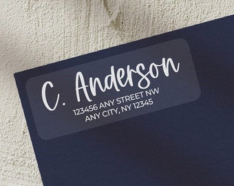 White Ink Printed Return Address Labels | Custom | Clear Labels | Glossy Matte | White Ink Envelope Labels | RA-1065W