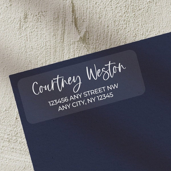 Clear Return Address Labels Etsy