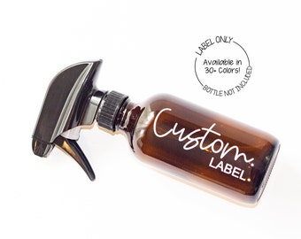 Etiqueta de 8 oz - Sólo calcomanía / Etiqueta personalizada / Todo propósito / Baño / Cocina / Limpiador de botellas de aerosol / Aceites esenciales / Vertical / Fuente #11