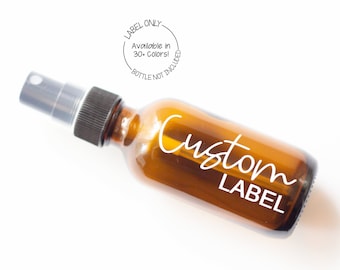 Etiqueta de 2 oz - Sólo calcomanía / Etiqueta personalizada / Todo propósito / Baño / Cocina / Limpiador de botellas de aerosol / Aceites esenciales / Vertical / Fuente #11