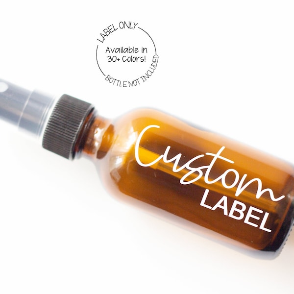 2 oz Label - Decal Only | Custom Label | All-Purpose | Bathroom | Kitchen | Spray Bottle Cleaner | Essential Oils | Vertical | Font #11