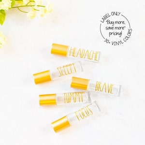 10 ml Sticker - Label Only | Rae Dunn Font | Custom | Essential Oil Sticker | Roller Bottle Sticker | Roller Bottle Label | Vinyl Sticker