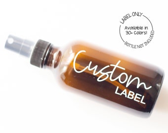 Etiqueta de 4 oz - Sólo calcomanía / Etiqueta personalizada / Todo propósito / Baño / Cocina / Limpiador de botellas de aerosol / Aceites esenciales / Vertical / Fuente #11