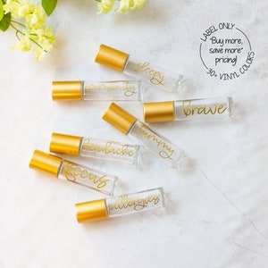 10 ml Sticker - Label Only | Font #11 | Custom | Essential Oil Sticker | Roller Bottle Sticker | Roller Bottle Label | Vinyl Sticker