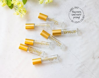 10 ml Pegatina - Etiqueta Solamente / Fuente #11 / Personalizado / Aceite esencial Pegatina / Roller Botella Pegatina / Roller Botella Etiqueta / Vinilo Pegatina