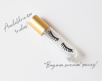 10 ml Pegatina - Pestañas / Sólo etiqueta / Etiqueta de bola de rodillos / Pegatina de aceite esencial / Pegatina de botella de rodillo / Etiqueta de botella de rodillo / Vinilo