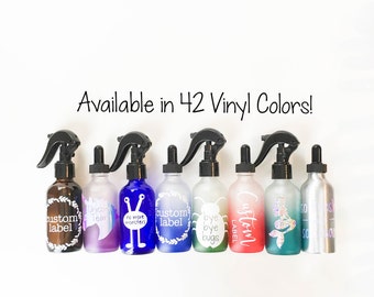 Etiqueta personalizable de 4 oz - Solo calcomanía / Limpiador de baño / Limpiador de baño / Limpiador de vidrio / Limpiador de vidrio / Calcomanía de botella de pulverización / Aceites esenciales