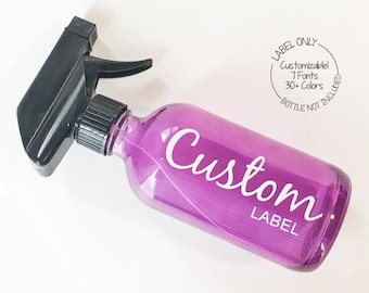 Etiqueta de 8 oz - Calcomanía solamente / Multiusos / Limpiador de baño / Limpiador de cocina / Limpiador de vidrios / Calcomanía de etiqueta de botella de aerosol / Aceites esenciales