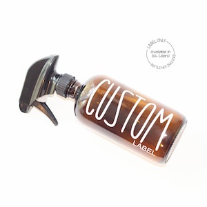 16 oz Label - Decal Only | Rae Dunn | All-Purpose | Bathroom | Kitchen | Glass | Spray Bottle Cleaner Decal | Essential Oils | Vertical