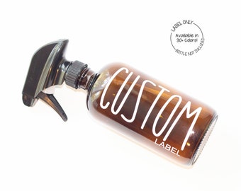 Etiqueta de 16 oz - Sólo calcomanía / Rae Dunn / Todo uso / Baño / Cocina / Vidrio / Spray Bottle Cleaner Calcomanía / Aceites Esenciales / Vertical