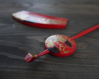 Japanese Secondhand Kushi and Kanzashi Set, Used Hair