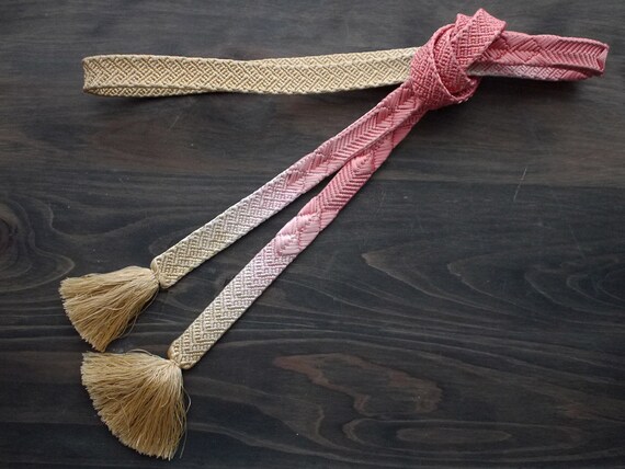 secondmand obijime, Japanese kimono cord, silk, pa