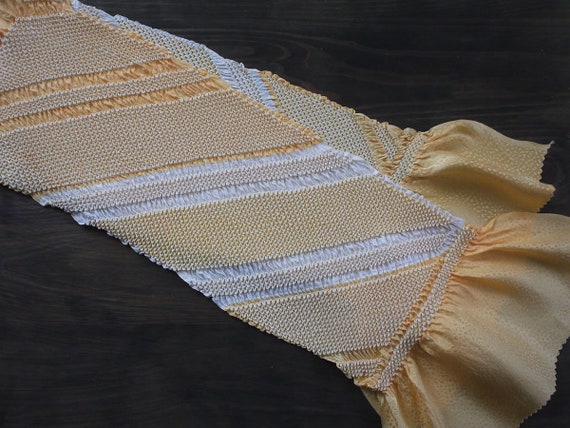 secondhand obiage, Japanese kimono accessory, silk