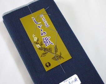 Japanese yukata fabric, Japanese cotton fabric for kimono, indigo, tanmono, shijira-ori
