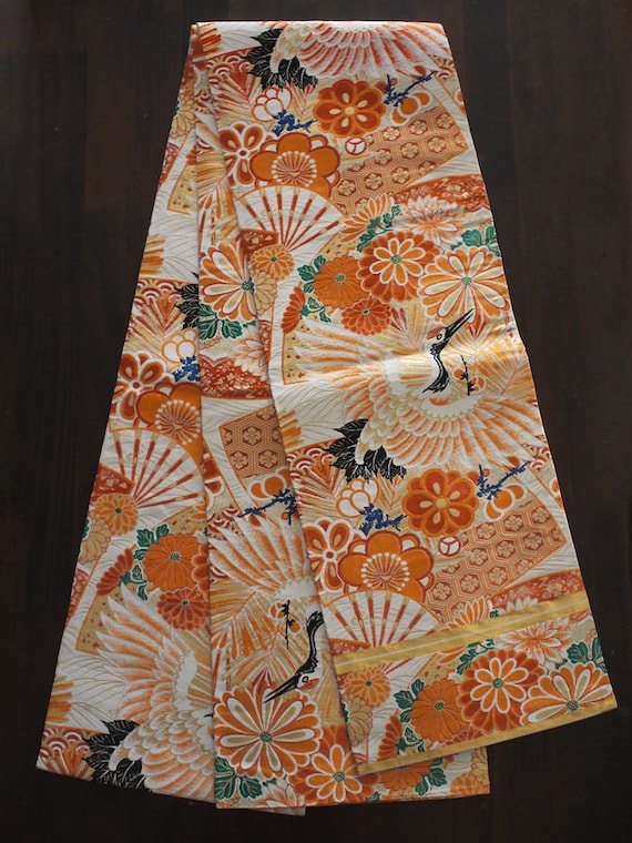 secondhand maru-obi, vintage obi, Japanese antiqu… - image 1