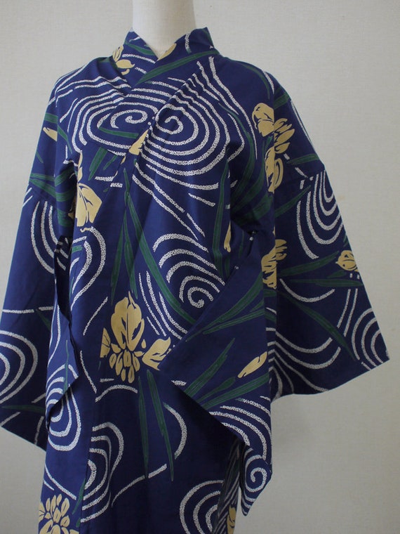 secondhand yukata, Japanese casual kimono for woma
