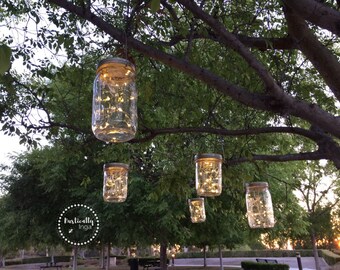 Fairy Light (Hanging) | Mason Jar Light | Firefly Light | Wedding Light | Outdoor Lighting | Rustic Lighting | String Lighting