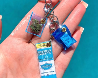 ¡Juegos de llaveros de fumadores de colores! (3 Charm Set)