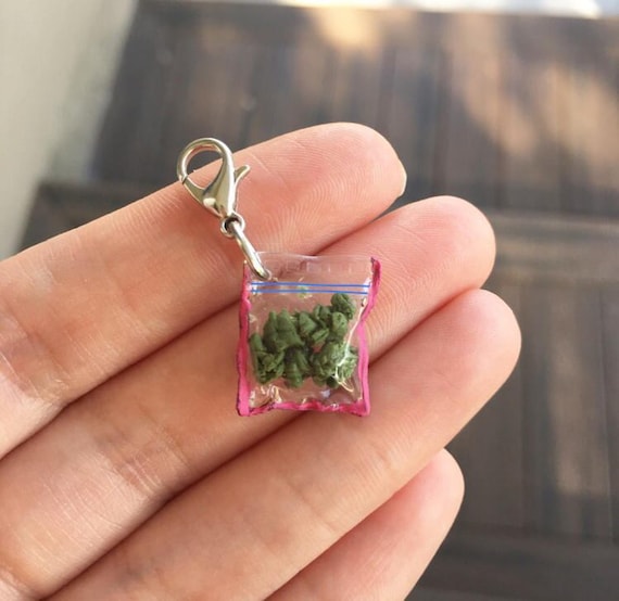 Handmade Authentic Miniature Weed Bag Charm FAKE WEED Etsy UK