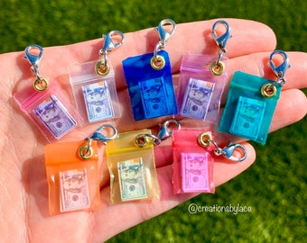 ¡Auténticos amuletos de bolsa de dinero en miniatura! (1 Encanto)