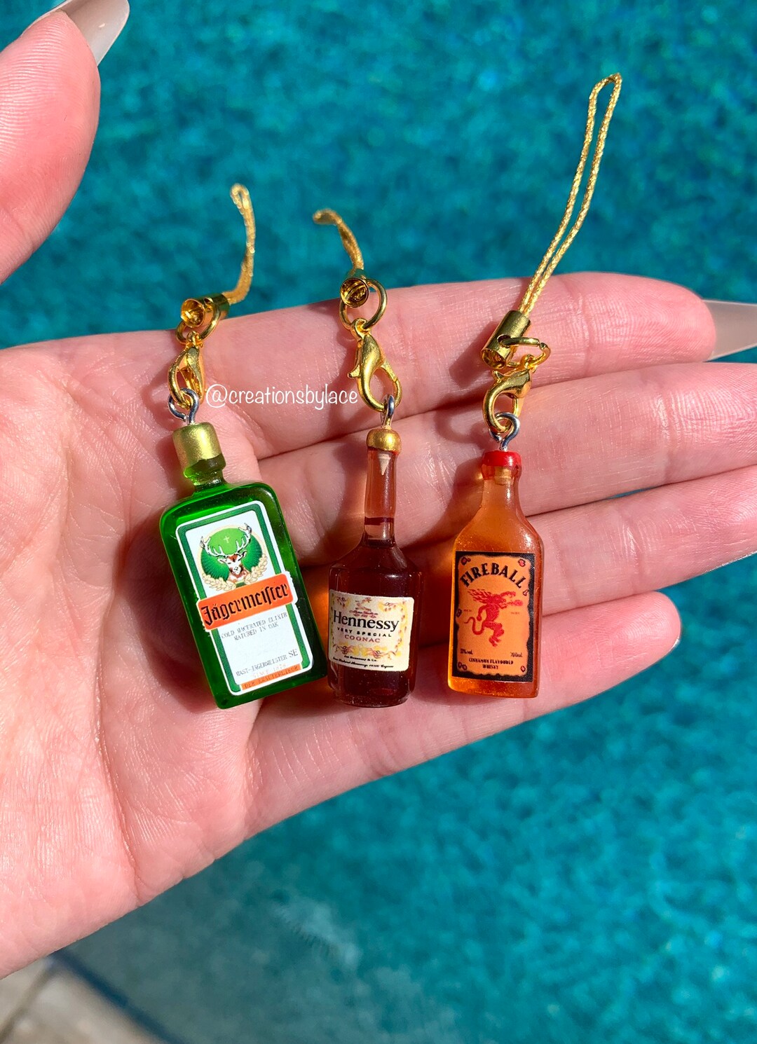 Mini Liquor Bottle Charms and Earrings / Tiny Liquor Bottles / Birthday