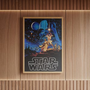 Star Wars (1977) | Original Movie Poster Wall Art | Minimalist Design | Gift for Movie Lovers