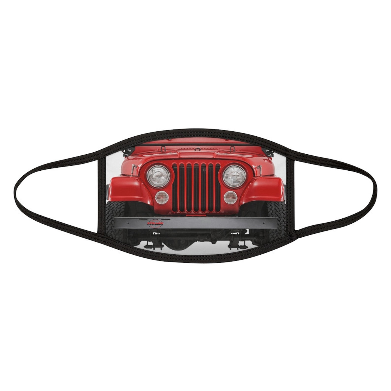 MixedFabric Face Mask Jeep CJ RED Etsy