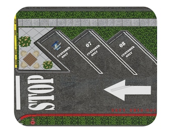 9" X 8" 1:64 Scale Diecast Parking Lot Mouse Pad - Small